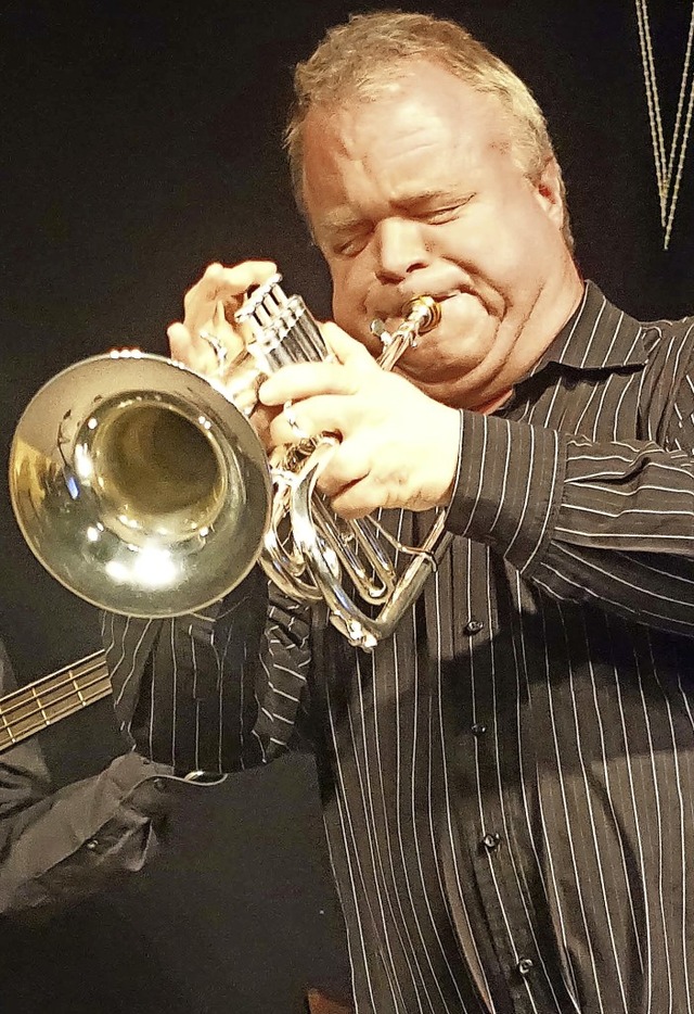 Markus Gtz am Flgelhorn mit seinem Quartett beim Auftritt im Januar 2016.   | Foto: Roswitha Frey