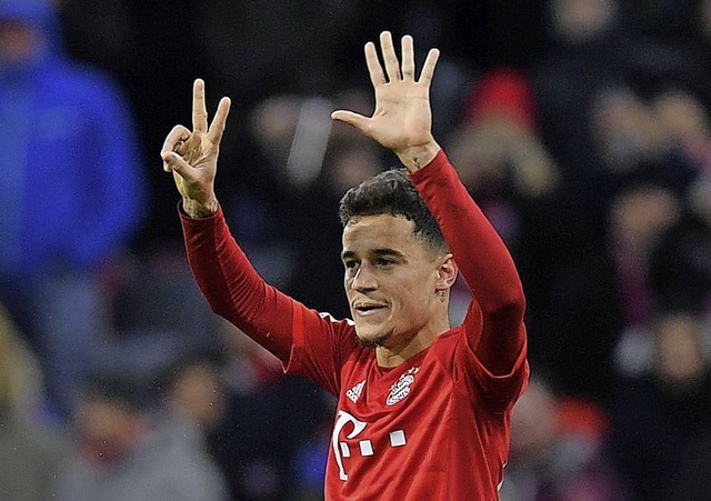 Dreifacher Torschtze gegen Werder Bre...ayerns brasilianischer Star Coutinho.   | Foto: CHRISTOF STACHE (AFP)