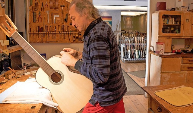 Erik Krause in seiner Werkstatt   | Foto: privat
