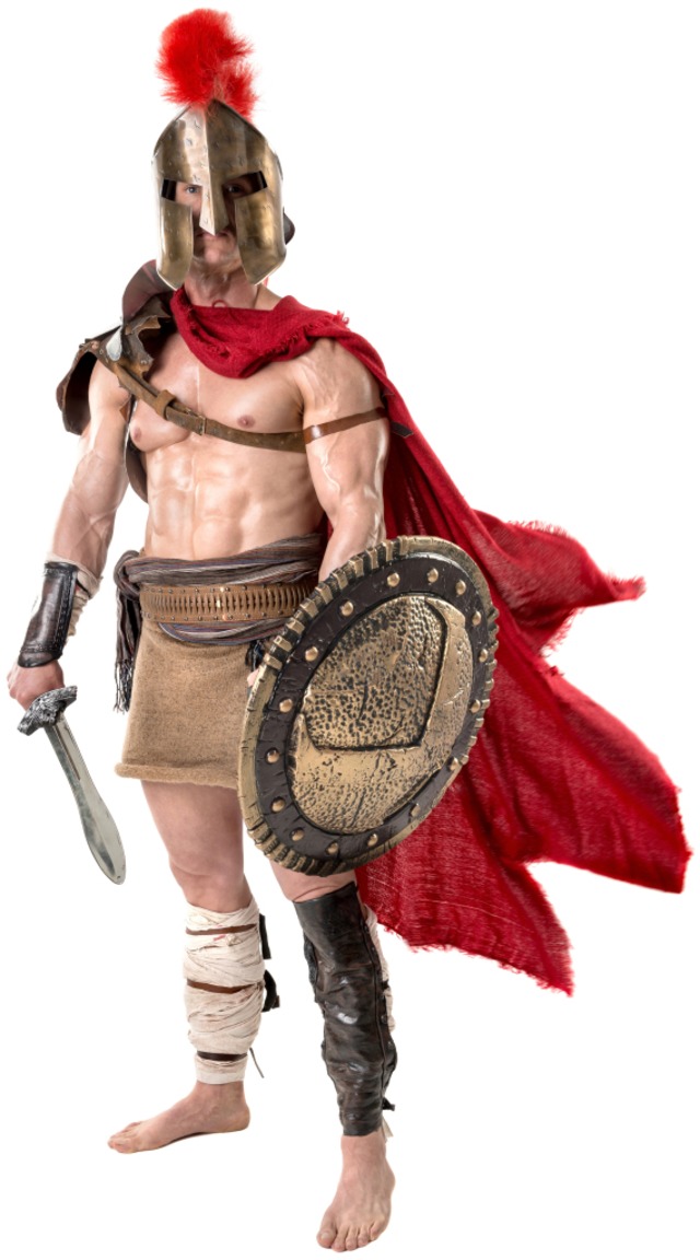 Gladiator mit Helm, Schild und Schwert  | Foto: Luis Louro - stock.adobe.com
