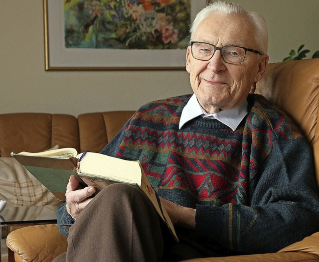 Gerhard Viol im Alter von 90 Jahren   | Foto: Peter Heck