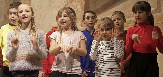 Auch der Kinderchor &#8222;Chorale d&#...g im Elsass war beim Konzert mit dabei  | Foto: Jutta Geiger