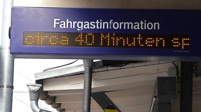 Keine guten Nachrichten fr Reisende auf der Breisgau-S-Bahn gab es am Montag.  | Foto: Peter Stellmach