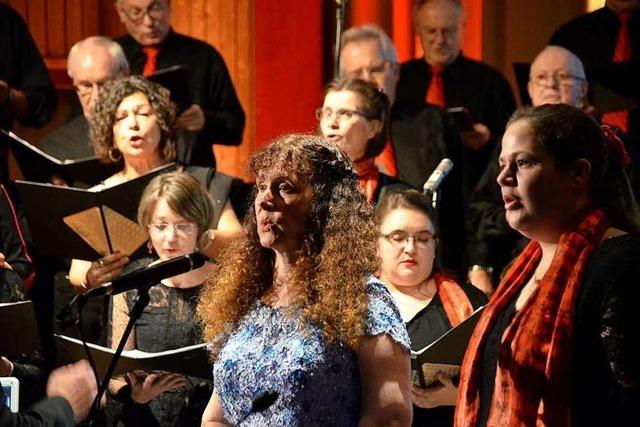 Die Chorgemeinschaft Oberschopfheim singt für Peter Kupfer