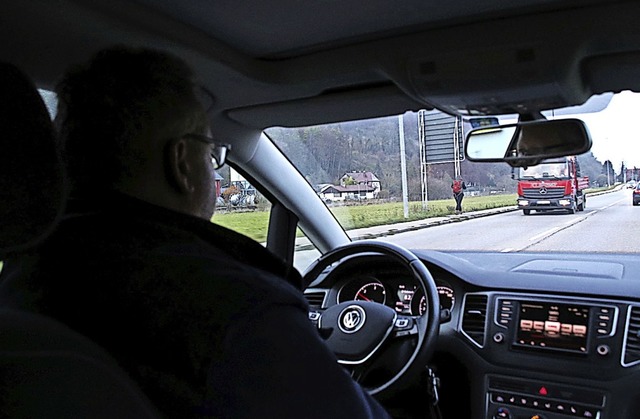 Georg Lang pendelt tglich auf der B314 zur Arbeit.  | Foto: suedkurier