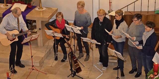 Die Gitarrengruppe Taktlos sorgte beim...Weihnachtskonzert fr beste Stimmung.   | Foto: Alfred Arbandt