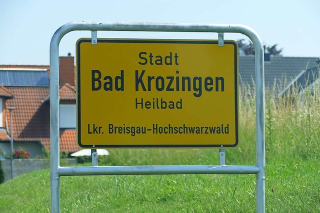 Bad Krozingen ist einer der sieben Ort...steht dort bereits auf dem Ortsschild.  | Foto: Frank Schoch