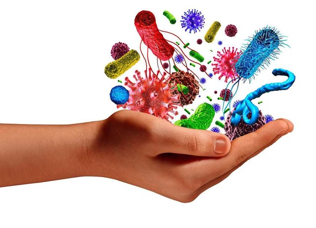 Bakterienschleuder Mensch: Pro Stunde ...illionen Bakterien an die Umgebung ab.  | Foto: freshidea  (stock.adobe.com)
