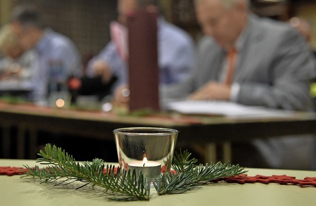 Den Weihnachtsfrieden wollte Brgermei...n khlen Kopfes in die Sitzungspause.   | Foto: Markus Zimmermann