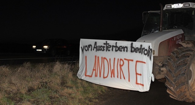 Zur bundesweiten Bauerndemo fanden sic...f sich und ihre Situation aufmerksam.   | Foto: Christa Maier