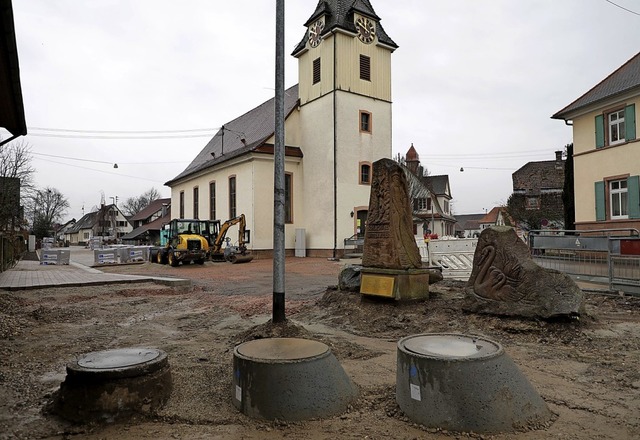 Die Ortsmitte Wittenweier wird aufgehbscht.   | Foto: Christoph Breithaupt