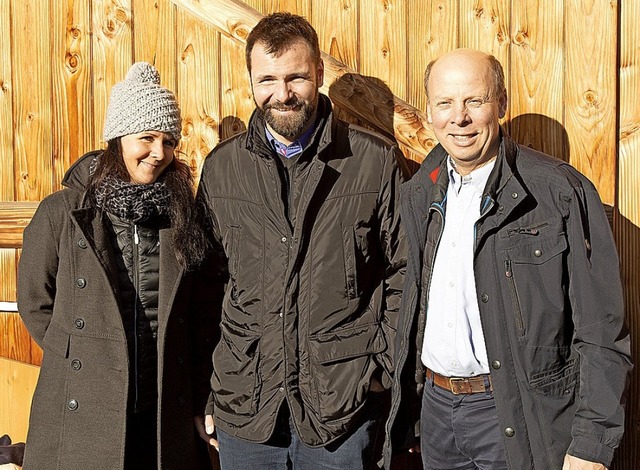 Holger Hummel, Vorstandsvorsitzender d...nd Achim Karduck,  Aktion Lebensraum.   | Foto: Hummel AG