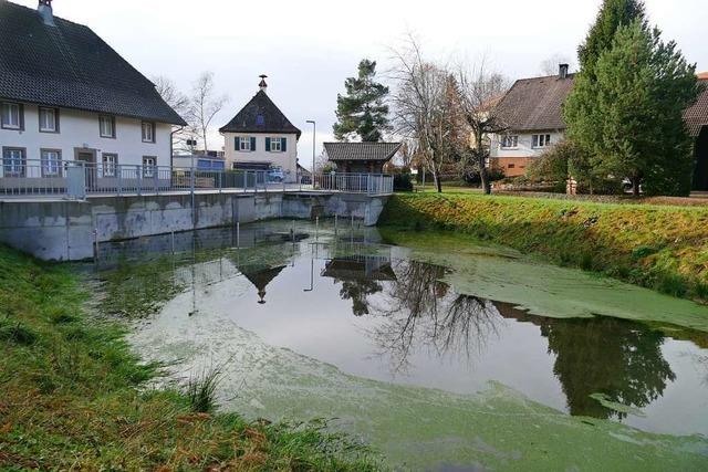 Haben Bauarbeiten am Dorfweiher in Gresgen zu Schden am Alten Rathaus gefhrt?