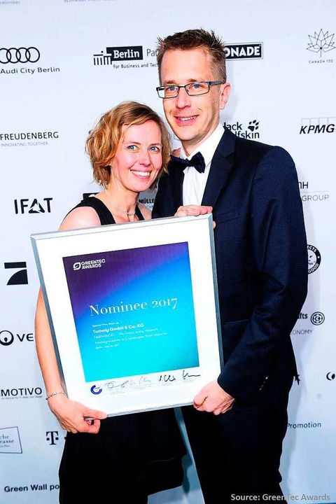 Eltern Kathrin und Dominic Frank  | Foto: GreenTec Awards