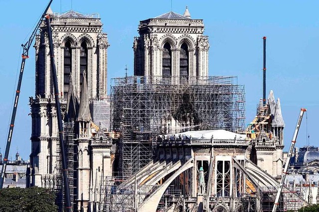 Aufbauarbeiten an Notre-Dame  | Foto: BERTRAND GUAY (AFP)