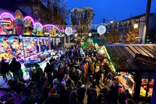 Die Verlagerung Richtung Rotteckring h... Weihnachtsmarkt in Freiburg entzerrt.  | Foto: Thomas Kunz