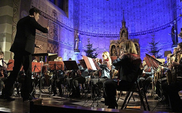 Auch die Winzerkapelle war beim Konzert in der Oberrotweiler Kirche  zu hren.  | Foto: Eva Buchholz