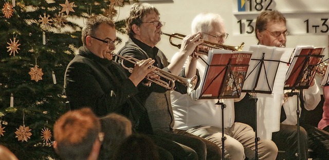 Der Posaunenchor musizierte in der Friedenskirche.  | Foto: Sandra Decoux-Kone