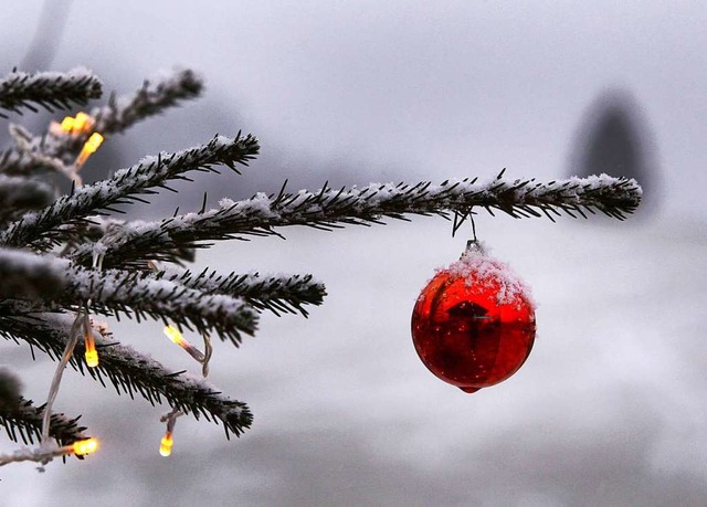 Schnee an Weihnachten wnschen sich viele, gibt&#8217;s aber selten.  | Foto: Karl-Josef Hildenbrand (dpa)