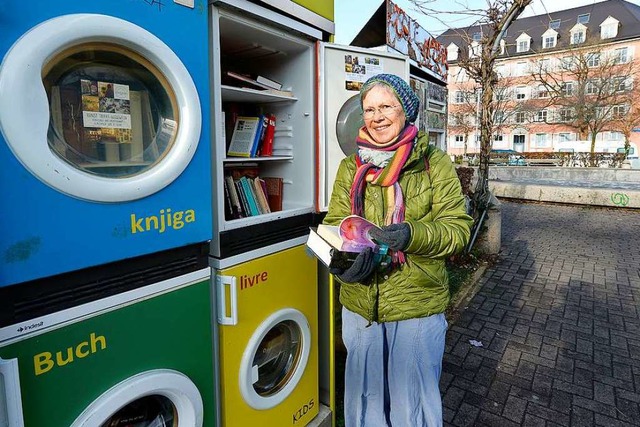 Seit 2013 gibt es ein ffentliches Bc...erpatin  Almuth Klus nach dem Rechten.  | Foto: Ingo Schneider