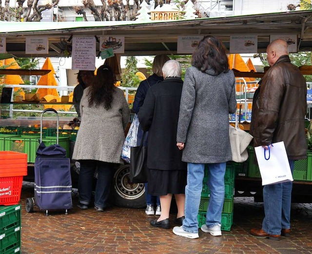 Einen Bon  wollen die wenigsten Kufer  auf dem Wochenmarkt.  | Foto: Sophia Kaiser