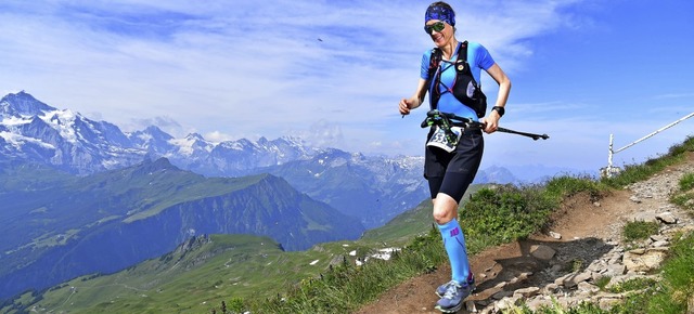Alexandra Mutter beim &#8222;Eiger Ultra Trail E101&#8220;in der Schweiz.   | Foto: Alphafoto.com