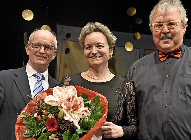 Fr 40 Jahre Musizieren wurde Silke Ap...sch, dem Vereinsvorsitzenden, geehrt.   | Foto: Markus Zimmermann