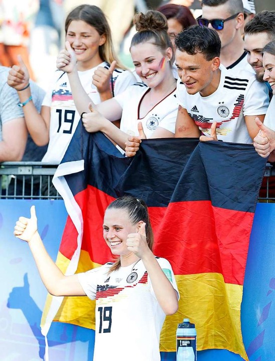 Klara Bhl nach dem Achtelfinale in Grenoble bei der WM 2019 in Frankreich  | Foto: Ding Xu (dpa)