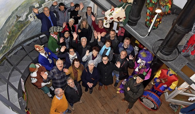 Viel zu lachen hatten die Gste aus de...erfelden beim Besuch im Narrenmuseum.   | Foto: Heinz und Monika Vollmar