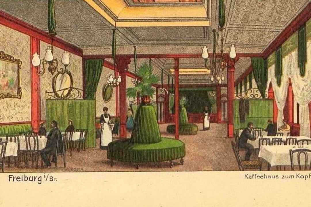 Etwas &#8222;plschiger&#8220; <NurPri...e Zeichnung des Kaffeehaus-Innenraums.  | Foto: Archiv Hans-Jrgen Oehler