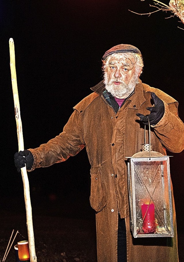 Sein Name ist Vterchen Frost, sagte P... vom Sternenbrunnen zum Schtzenhaus.   | Foto: Wolfgang Scheu