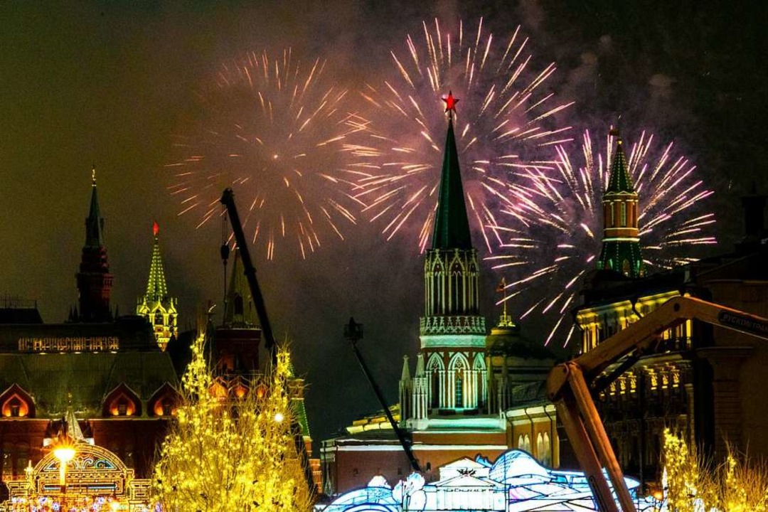 Alle Jahre wieder: Feuerwerk in Moskau  | Foto: MLADEN ANTONOV