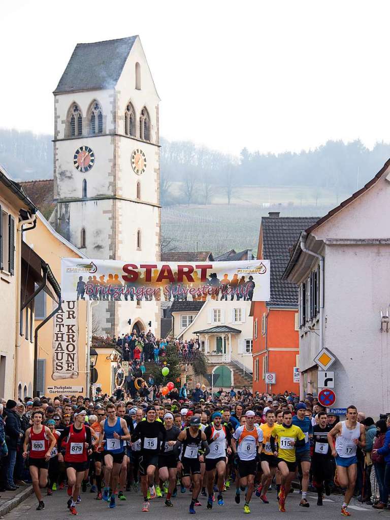 Gelungener Jahresabschluss mit einer Rekordbeteiligung von 1200 Luferinnen und Lufern beim Silvesterlauf in Britzingen