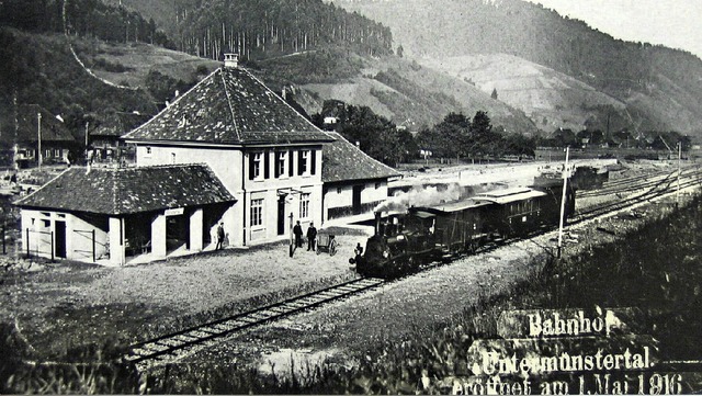 Keine Musiker, keine Ehrengste fr da.... Mai 1916 im Bahnhof  Untermnstertal  | Foto: MANFRED LANGE