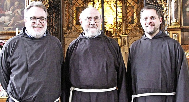 Sie ergnzen die Klostergemeinschaft S...d, Bruder Gotthard und Bruder Thomas.   | Foto: Yvonne Wrth