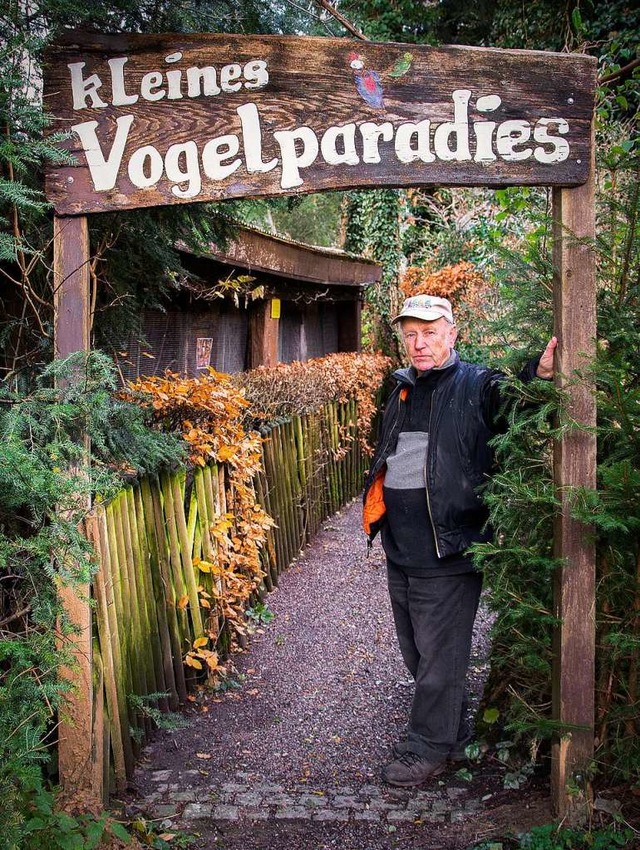 Bernhard Corona, Mitbegrnder und inzw...em kleinen Vogelparadies in Utzenfeld.  | Foto: Paul Eischet