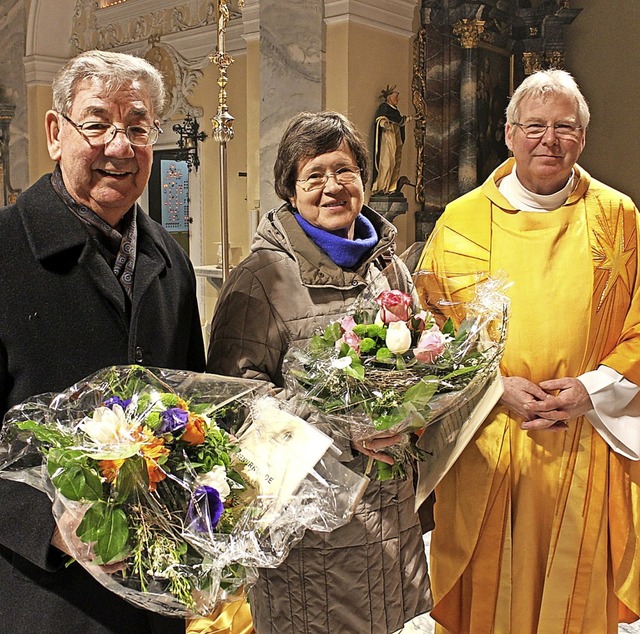 Geehrt wurden die langjhrigen Organis...tpfarrer Matthias Kirner (von links).   | Foto: Hansjrg Bader
