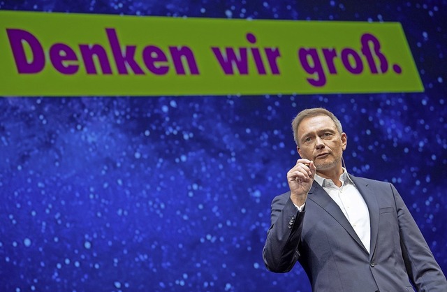 Will kein Klein-Klein, sondern gro denken: FDP-Chef Christian Lindner  | Foto: Sebastian Gollnow (dpa)