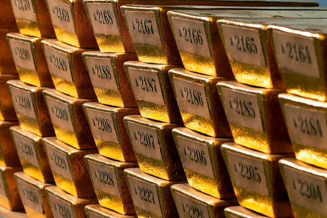 Allein in den Tresoren der Bundesbank lagern 3367 Tonnen Gold.  | Foto: Bundesbank