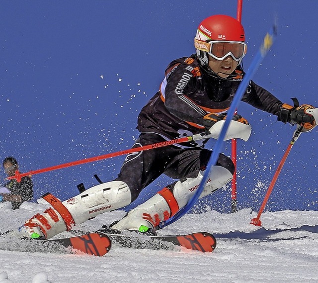 Gelungener Start in den Winter: Leo Sc...m Saisonaufakt den Slalom in Hochtz.   | Foto: Martin Siegmund