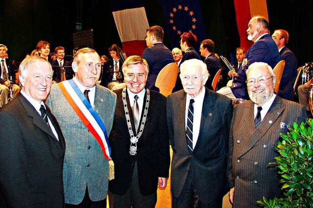 Dieses Bild entstand 2003, als die Fre...Niethammer, Erwin Grund und Guy Bellet  | Foto: Vollmar