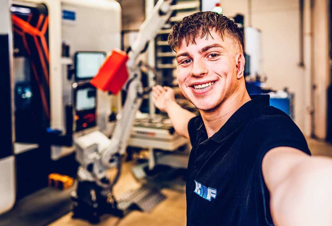 Michel (Industriemechaniker im 2. Lehr...bildung bei KNF einen Plan hat!&#8220;  | Foto: KNF Neuberger GmbH