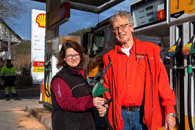 Die Tankstelle von  Wolfgang Dennig in...Familienra an der Freiburger Strae.   | Foto: Wolfgang Scheu