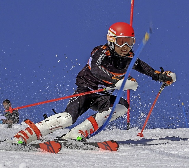 Leo Scherer war in der U-14-Klasse der Beste im  Slalom.  | Foto: Martin Siegmund