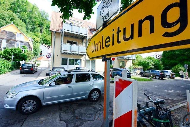 In Ebnet ist das Ende der Umleitungen im Sicht