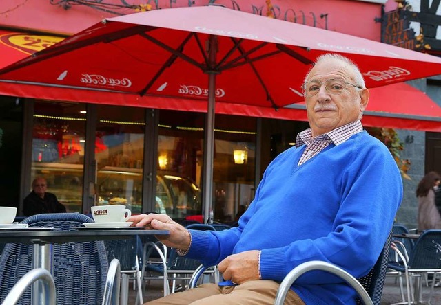 So kannte man ihn: Seniorchef Silvano ...8222;Dolomiti&#8220; am Neptunbrunnen.  | Foto: Peter Heck