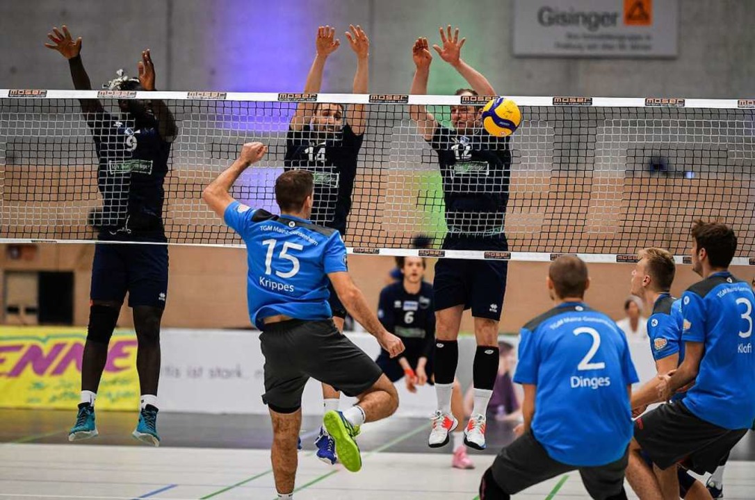 Die Volleyballer der FT 1844 Freiburg ...enheim im Dezember vergangenen Jahres.  | Foto: Patrick Seeger