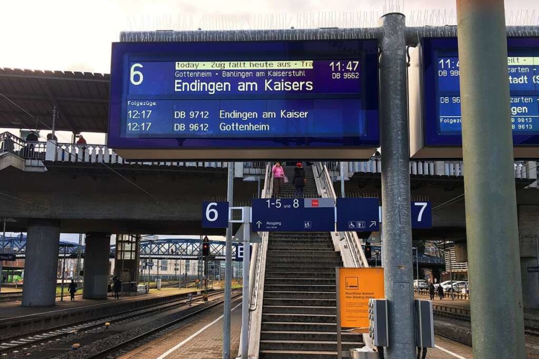 Zugausfall der Breisgau-S-Bahn am Frei... der Anliegergemeinden am Kaiserstuhl.  | Foto: Christoph Giese