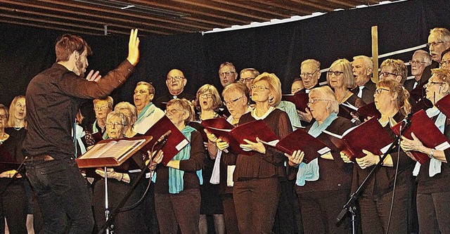 Beim Jahreskonzert glnzte der Chor, dirigiert von  Alexander Sehringer.  | Foto: Rolf Rhein