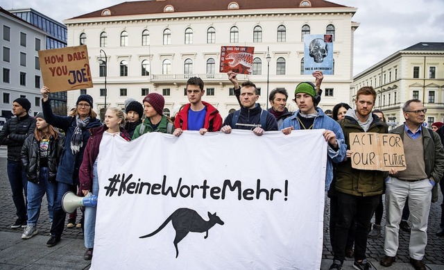Protest vor der Mnchner Siemens-Zentrale am Montag  | Foto: Matthias Balk (dpa)